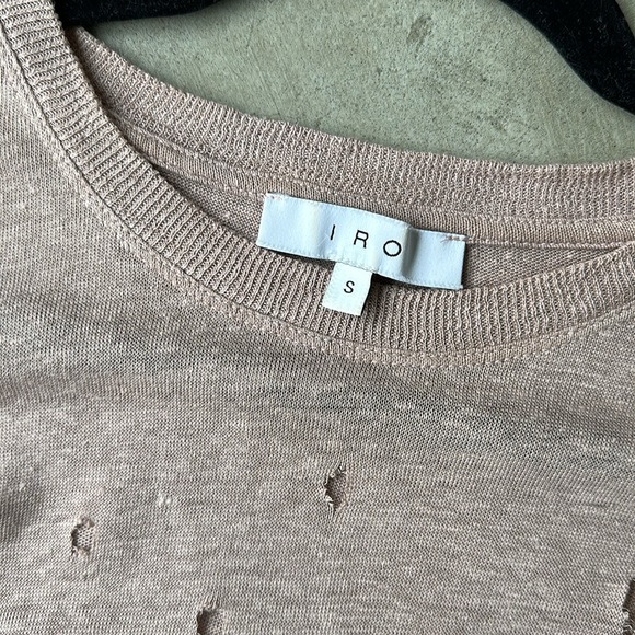 IRO Clay Linen Tee with Holes - Picture 2 of 5